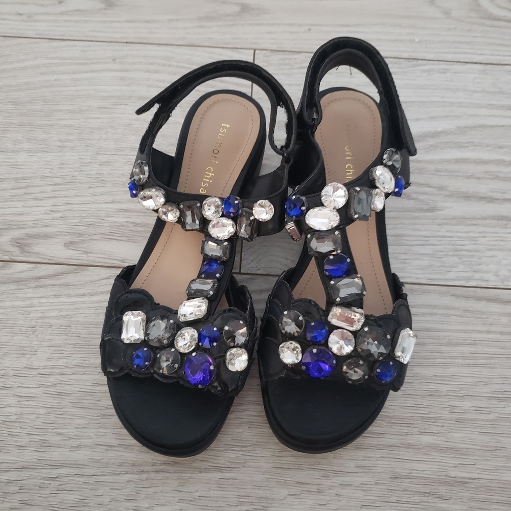 Tsumori Chisato jewel gem black platform size 6